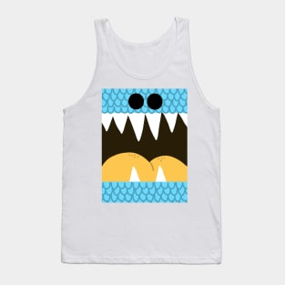 Monster Mouth - Blue Scales Tank Top